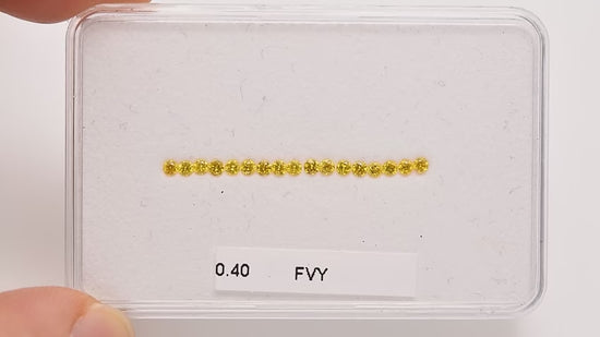 0.40 Carat Fancy Vivid Yellow Round Brilliant Diamonds (VS-SI)