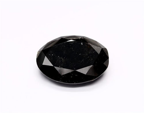 8.58 Carat Black Oval Diamond