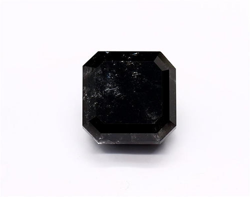 3.47 Carat Black Sq emerald Diamond