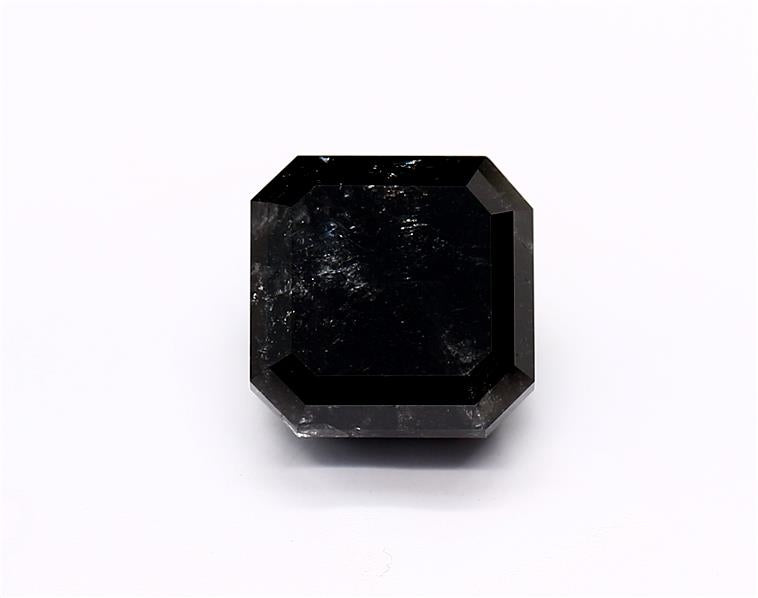 3.47 Carat Black Sq emerald Diamond