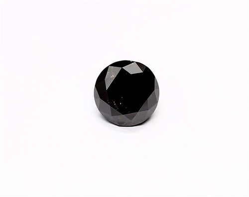 1.86 Carat Natural Black Round Diamond GIA
