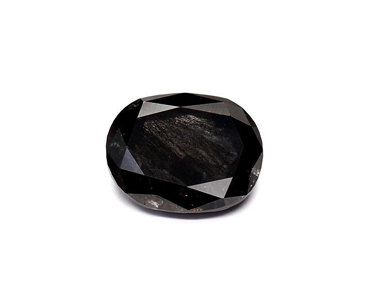 1.94 Carat Natural Black Oval Diamond GIA