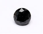 1.42 Carat Natural Black Round Diamond GIA