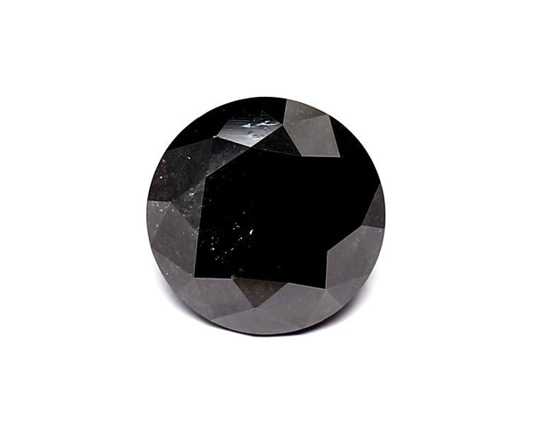1.95 Carat Natural Black Round Diamond GIA