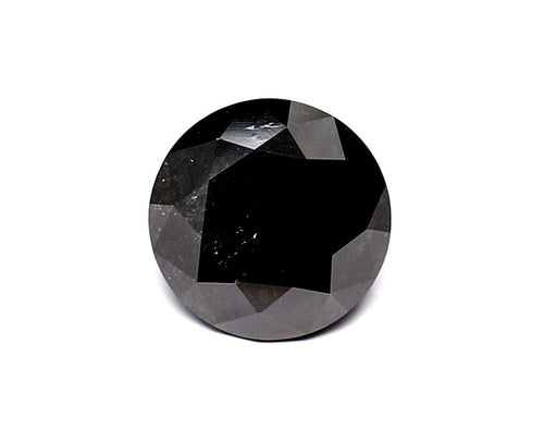 1.95 Carat Natural Black Round Diamond GIA