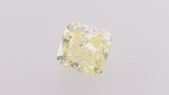 0.90 Carat Fancy Light Yellow Cushion Diamond VS2 GIA