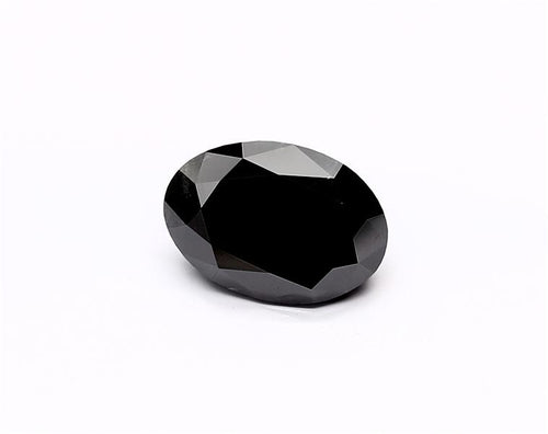 3.35 Carat Natural Black Oval Diamond GIA