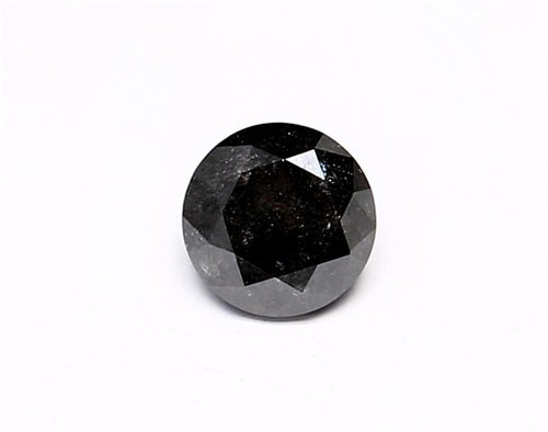 0.29 Carat Natural Black Round Diamond GIA