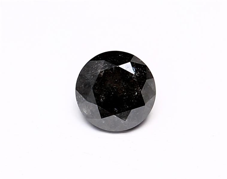 0.29 Carat Natural Black Round Diamond GIA