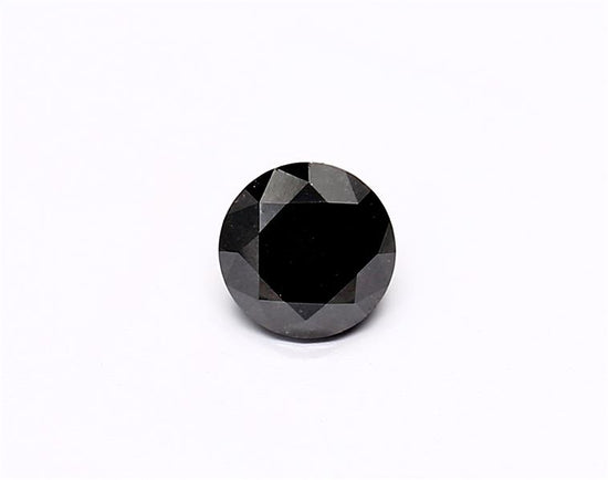 0.6 Carat Natural Black Round Diamond GIA