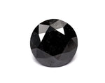 0.94 Carat Natural Black Round Diamond GIA