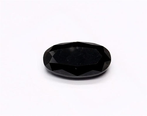 0.8 Carat Natural Black Oval Diamond GIA