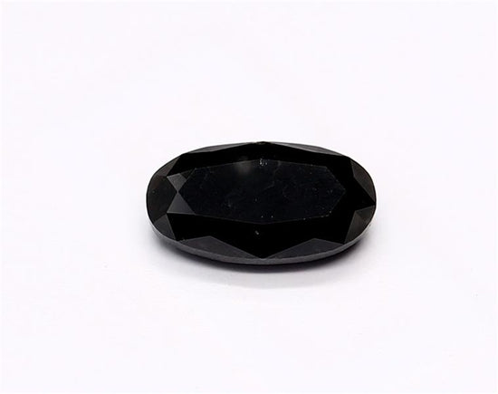 0.8 Carat Natural Black Oval Diamond GIA