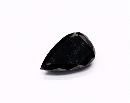 1.14 Carat Natural Black Pear Diamond GIA