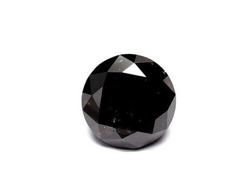 2.45 Carat Natural Black Round Diamond GIA