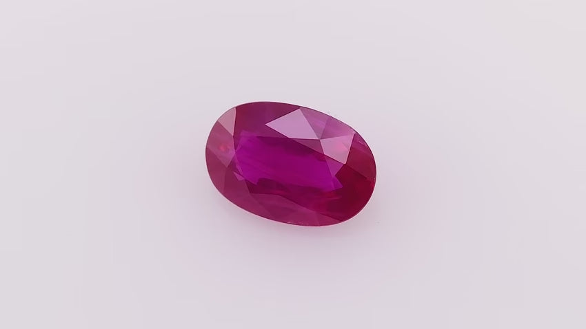 0.85 Carat Red Oval Ruby | LEIBISH