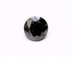 0.77 Carat Natural Black Round Diamond GIA