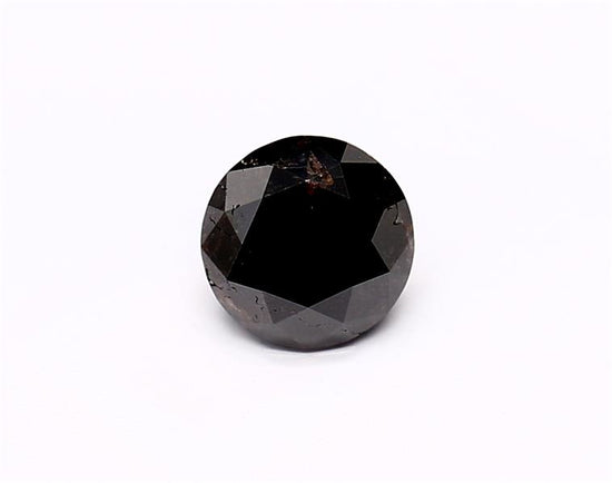 0.97 Carat Natural Black Round Diamond GIA