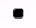 1.59 Carat Natural Black Sq emerald Diamond GIA