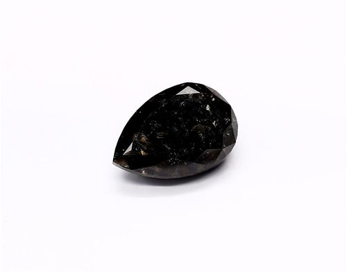 4.96 Carat Natural Black Pear Diamond GIA