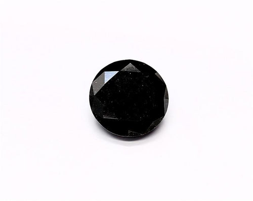 1.43 Carat Natural Black Round Diamond GIA