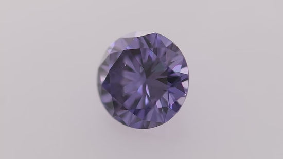 0.28 Carat Fancy Deep Grayish Bluish Violet Round Diamond VS2 GIA