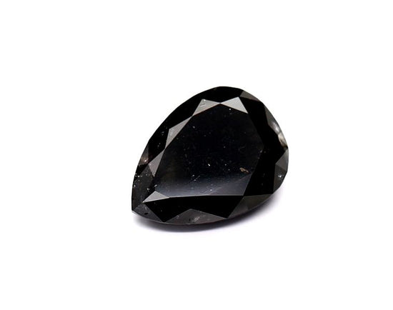 1.85 Carat Natural Black Pear Diamond GIA
