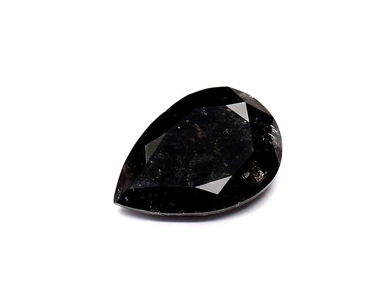 1.89 Carat Black Pear Diamond