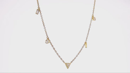 Collana di diamanti a forme miste