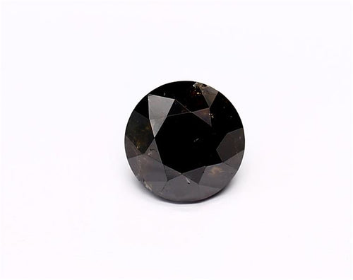 1.18 Carat Natural Black Round Diamond GIA