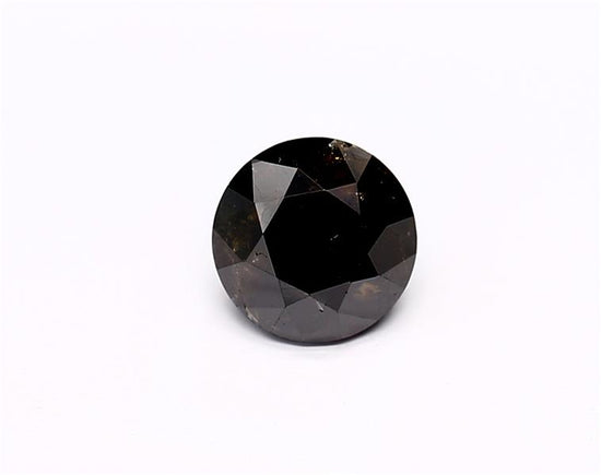 1.18 Carat Natural Black Round Diamond GIA