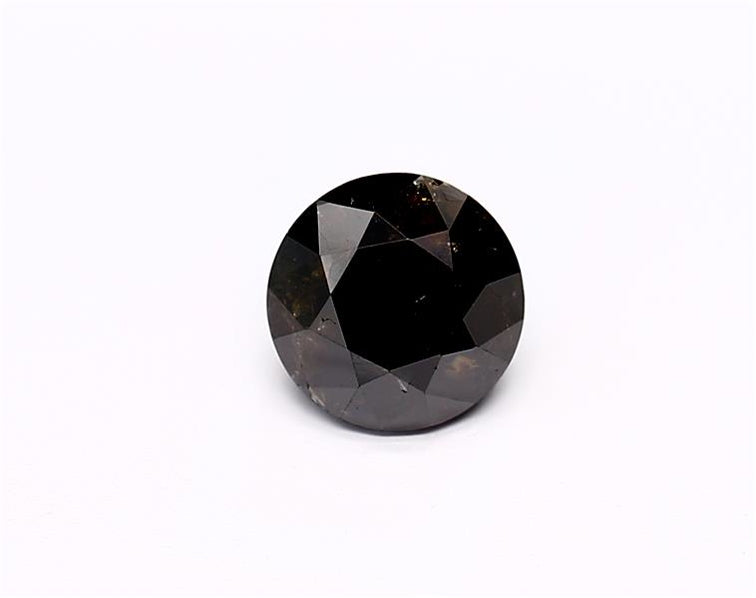 1.18 Carat Natural Black Round Diamond GIA