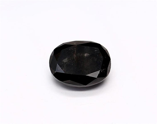 0.42 Carat Natural Black Oval Diamond GIA