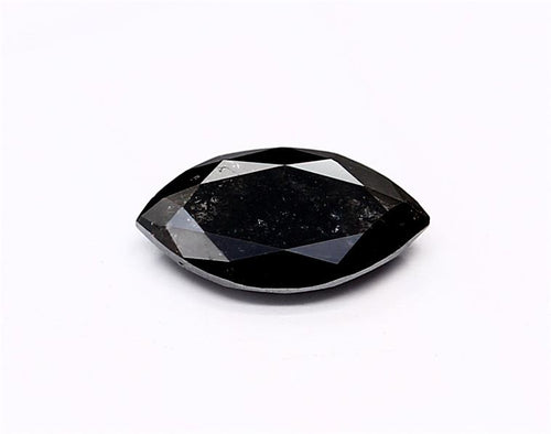 0.46 Carat Natural Black Marquise Diamond GIA