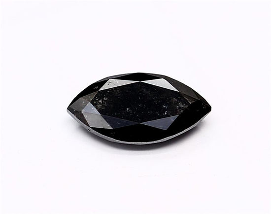 0.46 Carat Natural Black Marquise Diamond GIA