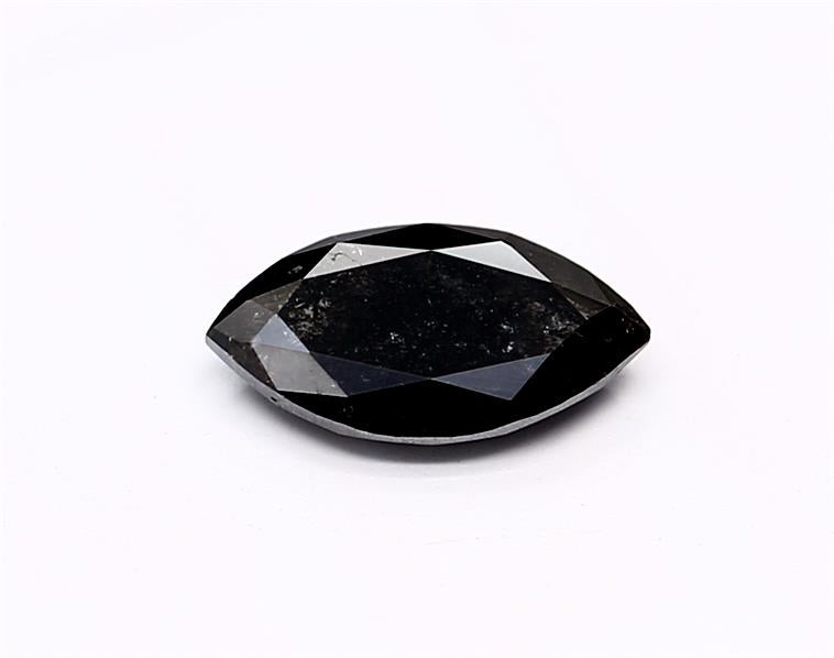 0.46 Carat Natural Black Marquise Diamond GIA