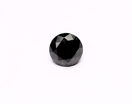 1.83 Carat Natural Black Round Diamond GIA