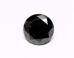 0.74 Carat Natural Black Round Diamond GIA