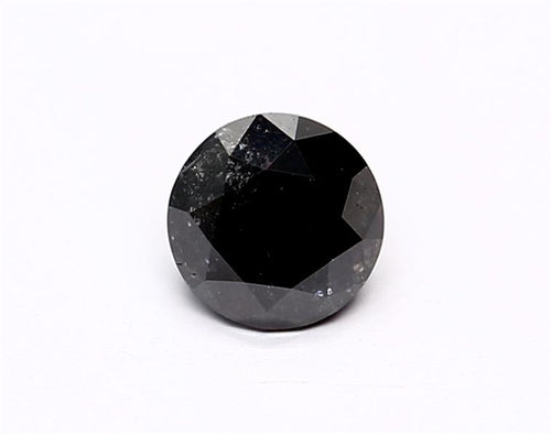 0.39 Carat Natural Black Round Diamond GIA
