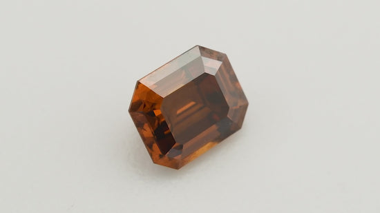 0.35 Carat Fancy Deep Brownish Orange Emerald Diamond VS2 GIA
