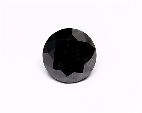 4.47 Carat Black Round Diamond