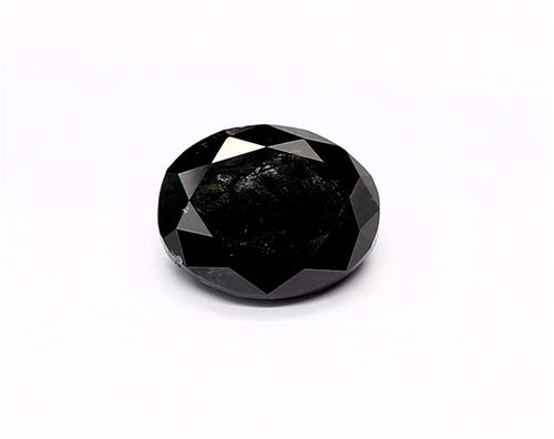 2.26 Carat Natural Black Oval Diamond GIA