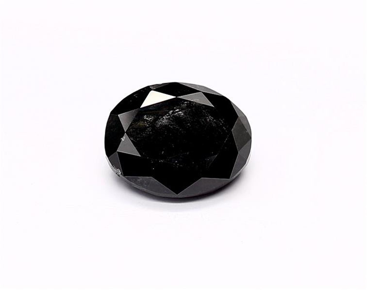 2.26 Carat Natural Black Oval Diamond GIA