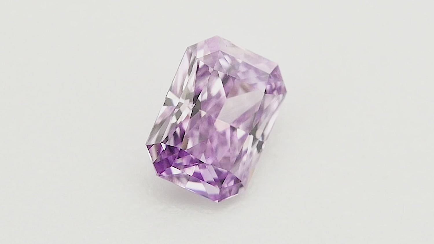0.15 Carat Fancy Intense Pinkish Purple Radiant Diamond (VS2) GIA