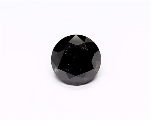 1.15 Carat Natural Black Round Diamond GIA