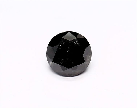 1.15 Carat Natural Black Round Diamond GIA
