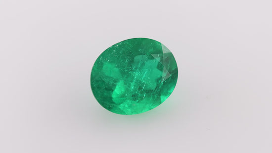 5.86 Carat Green COLOMBIAN Oval Emerald MUZO