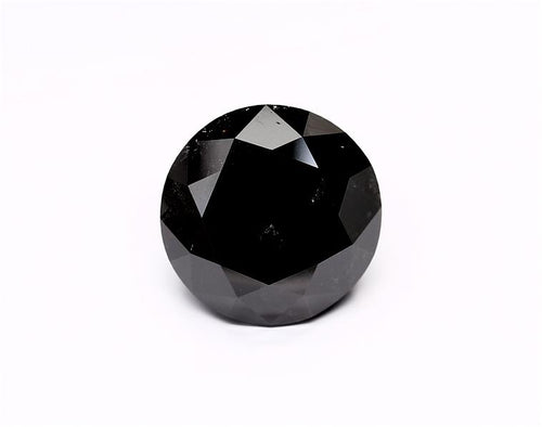 18.11 Carat Natural Black Round Diamond GIA
