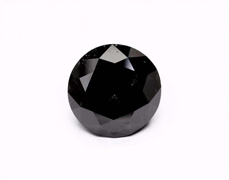 18.11 Carat Natural Black Round Diamond GIA