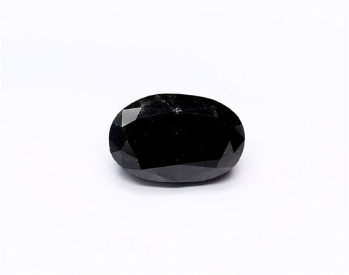 3.07 Carat Natural Black Oval Diamond GIA